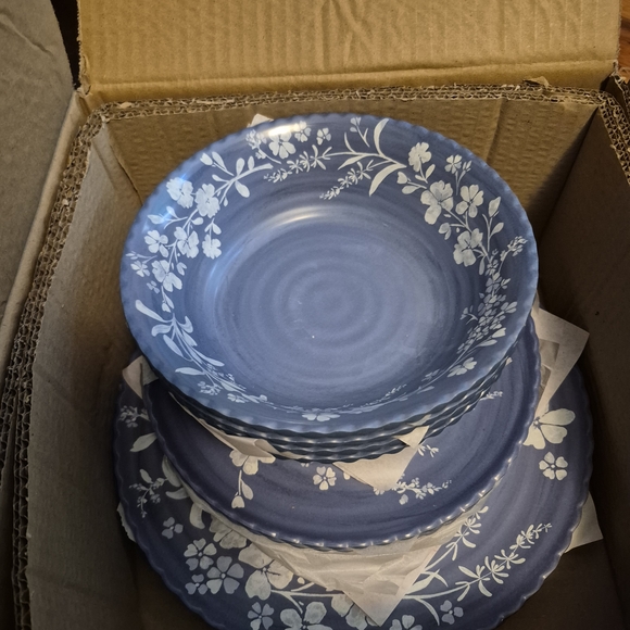 The Pioneer Woman Blue Floral Dinnerware Set - Picture 1 of 4